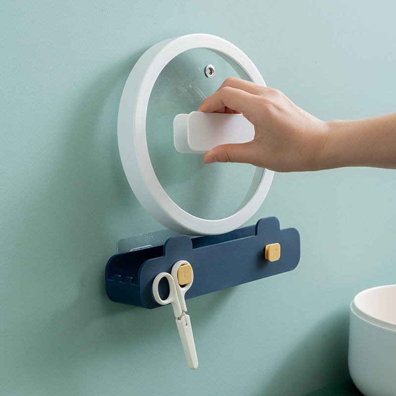 Kệ dán tường treo nắp có 2 móc treo