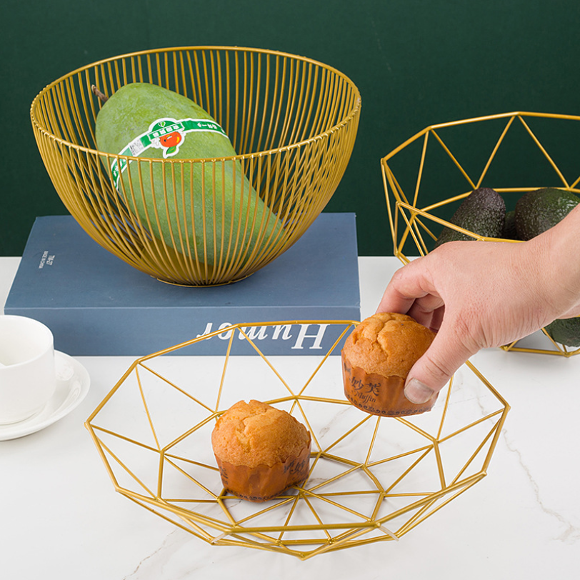 Rổ đựng trái cây màu vàng hoa sen nhỏ 27x7.5cm