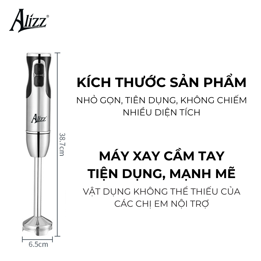Máy Xay Sinh Tố Xay Thịt Cầm Tay 300W ALIZZ AL-8010A