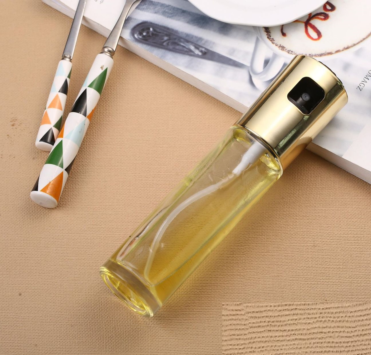Chai xịt thủy tinh đựng dầu, dấm 4x18cm -100ml