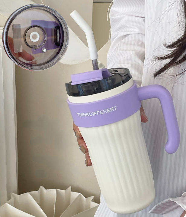 LY GIỮ NHIỆT THINKDIFFERENT 860ML KÈM ỐNG HÚT