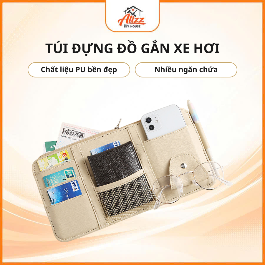 Túi Đựng Đồ Đa Năng Cho Xe Hơi 29x15 cm PU Gọn Gàng