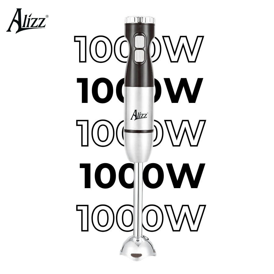 Máy Xay Sinh Tố Xay Thịt Cầm Tay Nút Bấm Vuông 1000W ALIZZ AL-9001B