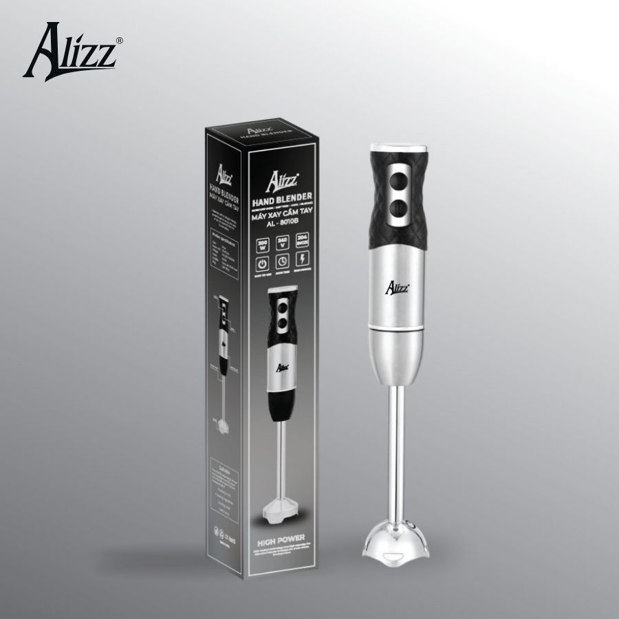 Máy Xay Sinh Tố Xay Thịt Cầm Tay Họa Tiết Ô Vuông 300W ALIZZ AL-8010B