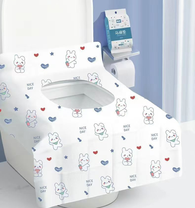 Giấy Vệ Sinh Lót Bồn Cầu Dùng Một Lần Họa Tiết Thỏ