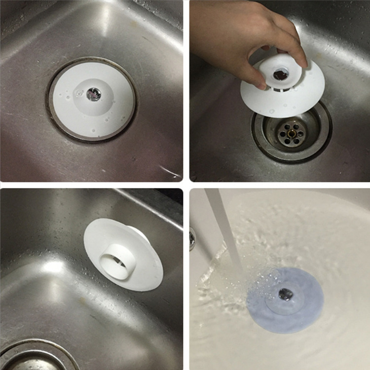 Dụng cụ giữ nước bồn rửa chén có lỗ thoát (5 màu)