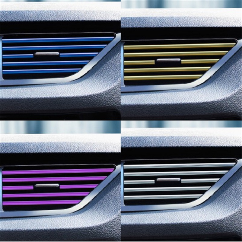 Thanh nhựa trang trí thanh cửa gió trong xe hơi (10 thanh)