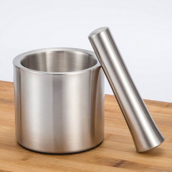 Bộ cối chày 304 thép không gỉ 10x9.5 - 14cm