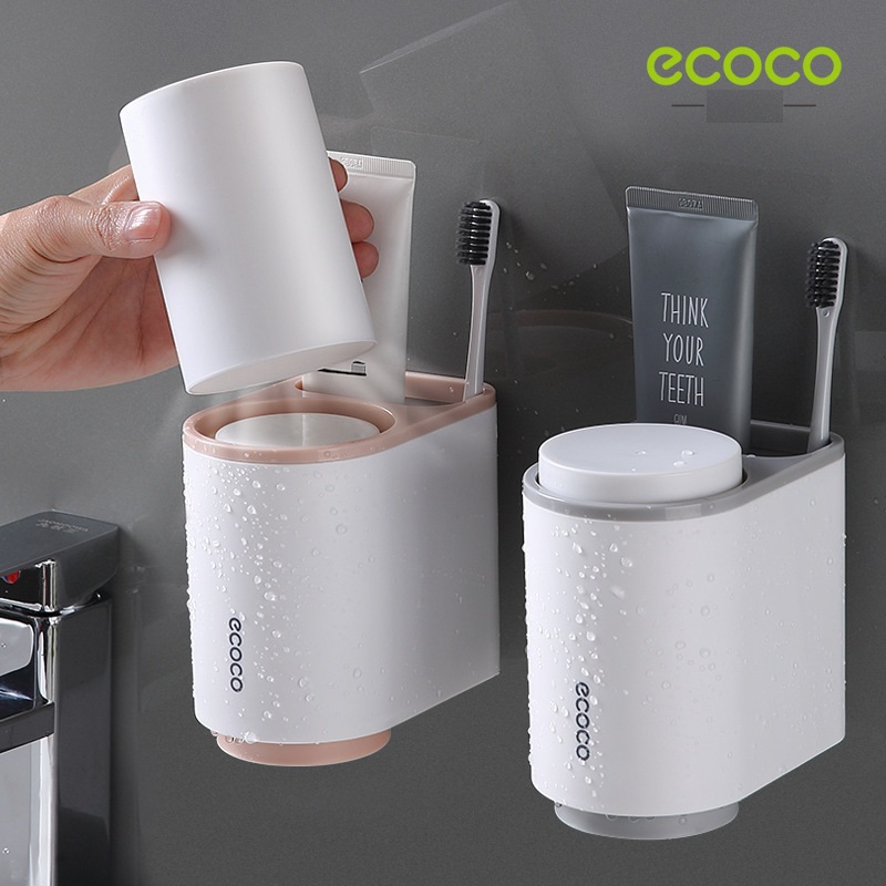 Giá đựng cốc, bàn chai, kem đánh răng Ecoco 13x11x8.3cm