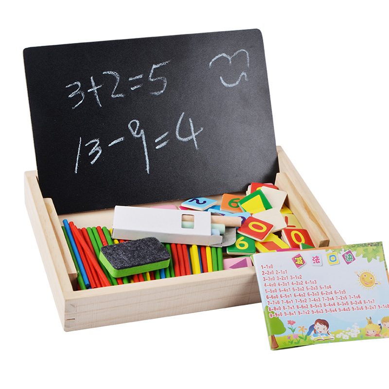 Bảng gỗ học toán có que tính cho bé