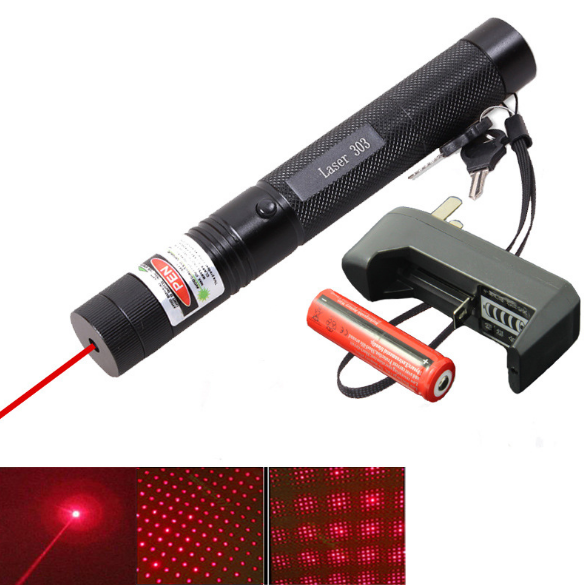 Đèn laser 303 (kèm hộp + pin + sạc)