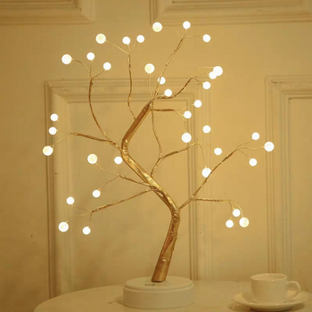 Đèn led để bàn 36 đèn hình nhánh cây (sạc usb)