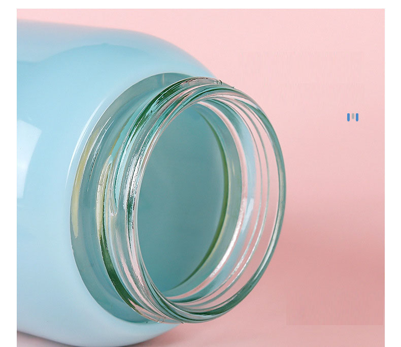 Bình nước giữ nhiệt tai hươu cute lõi thuỷ tinh bọc nhựa, dung tích 380ml