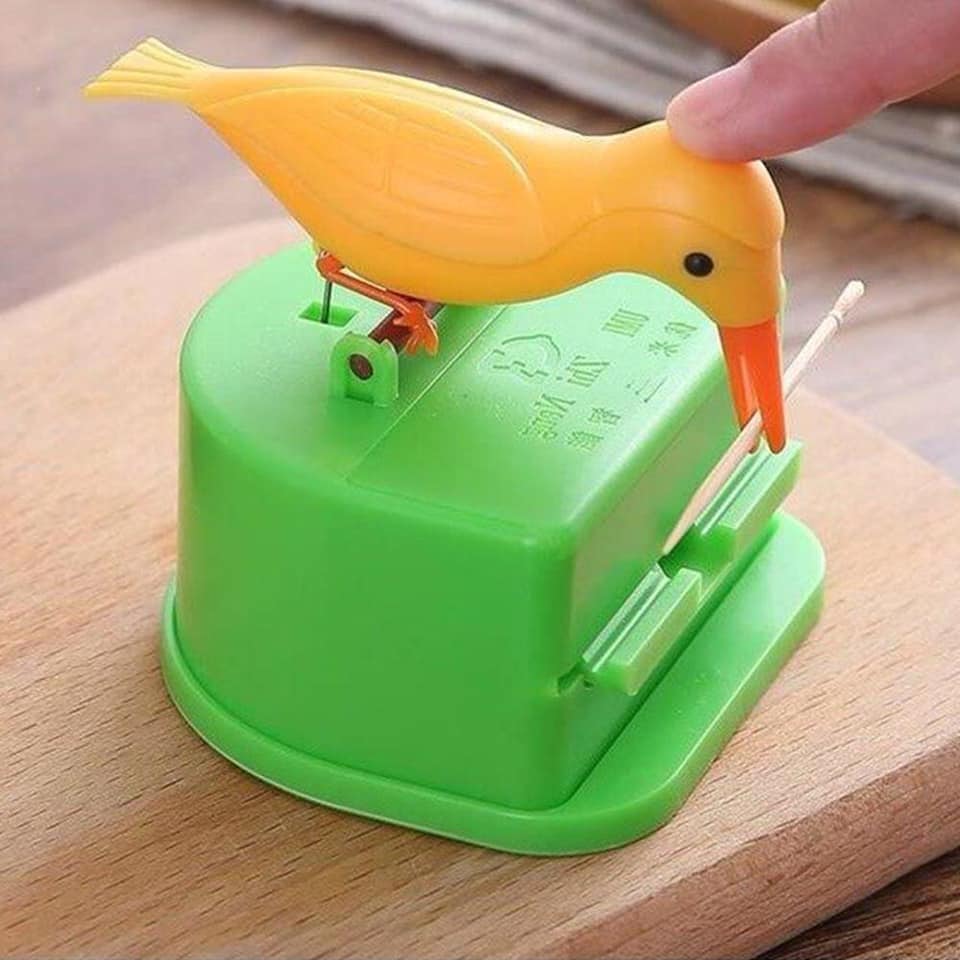 Hộp Đựng Tăm Chim Tự Gắp Tiện Dụng
