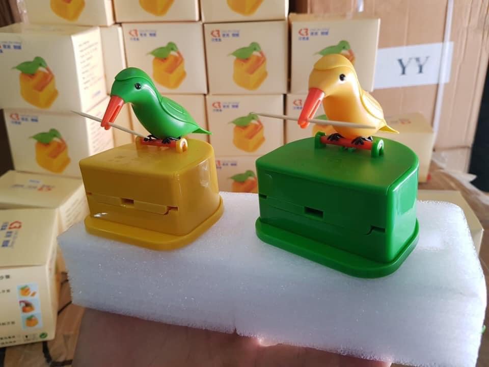 Hộp Đựng Tăm Chim Tự Gắp Tiện Dụng