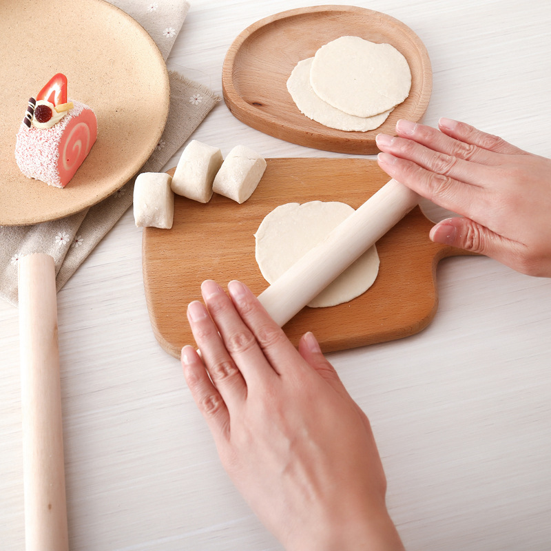 Cây Lăn Bột Bánh Bằng Gỗ Dài 27cm