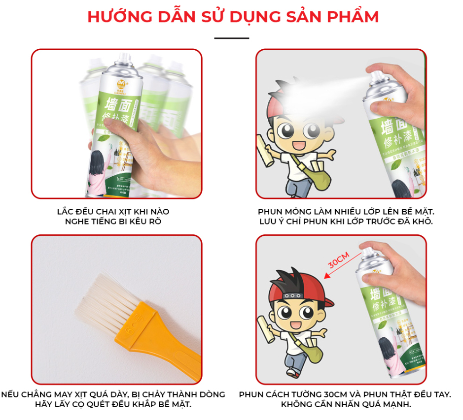 Bình xịt sơn tường 450ml