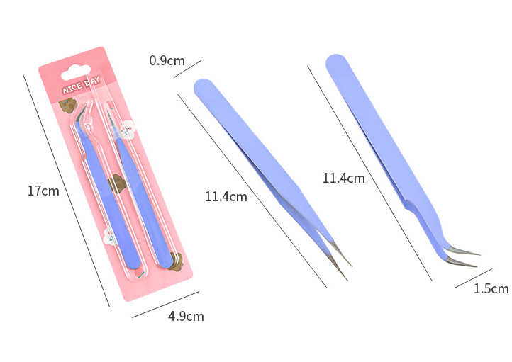 Bộ 2 nhíp đầu thẳng và cong
