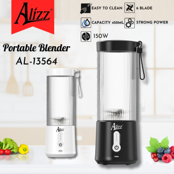 Máy Xay Sinh Tố Cầm Tay Đa Năng Không Dây 3in1 450ml ALIZZ AL-13564