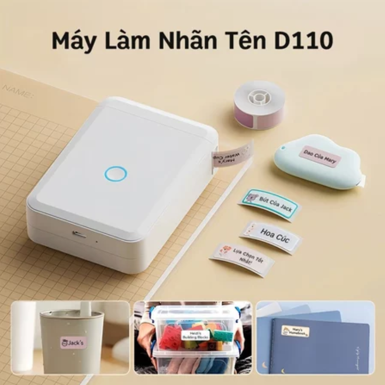 Máy In Nhiệt Mini Kết Nối Bluetooth D110 PRO