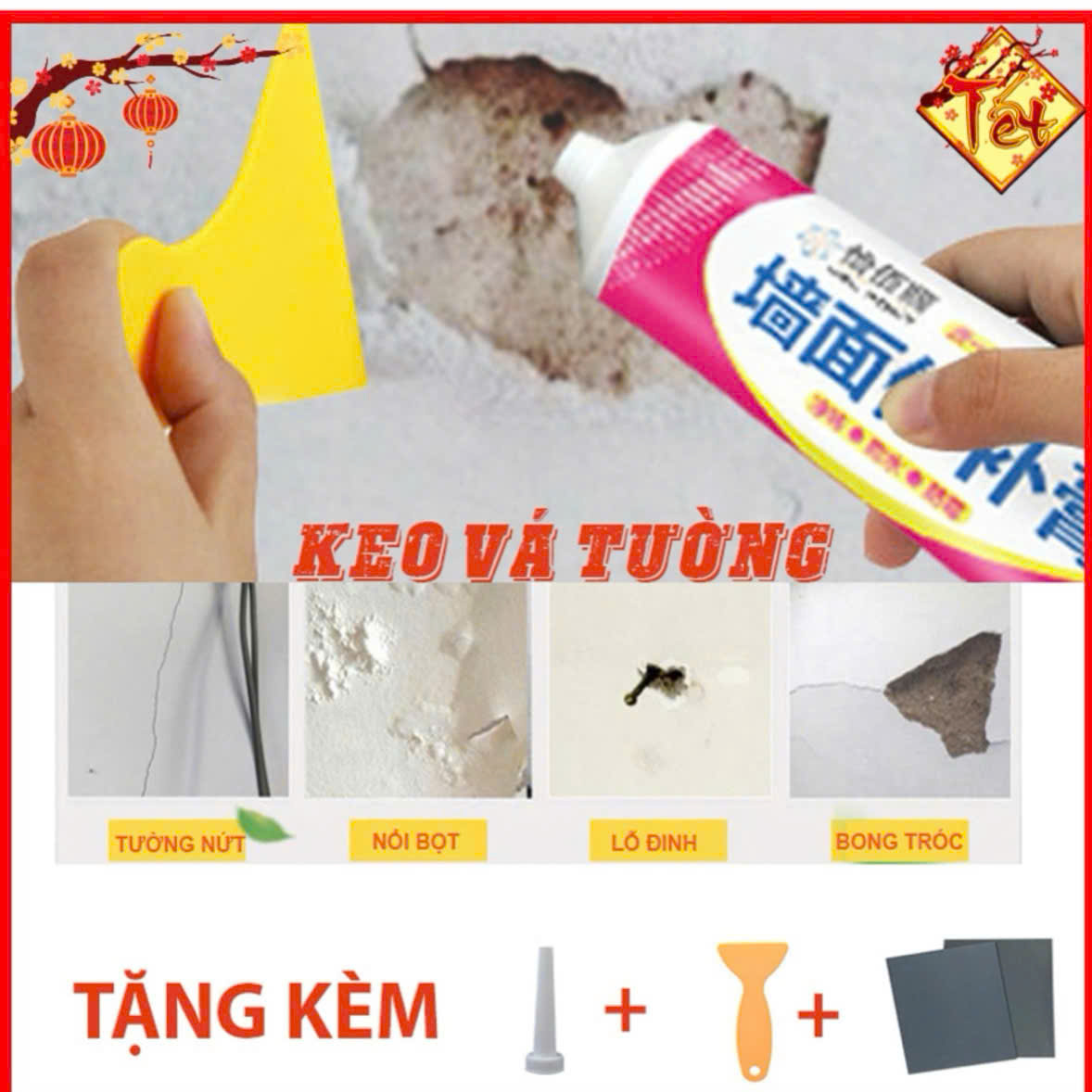 Chai keo sữa chữa vá tường 250g