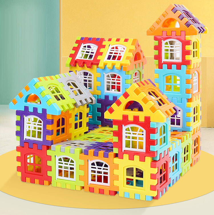 Đồ chơi xếp hình cho bé, lắp ghép nhà khối 3D 210 chi tiết qw