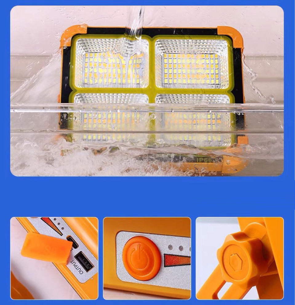 Đèn Pha Năng Lượng Mặt Trời Để Bàn 100w 5 Chế Độ