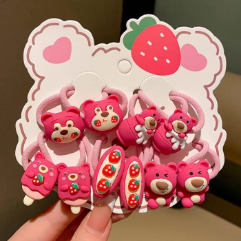 SET 10 THUN BUỘC TÓC HÌNH GẤU DÂU