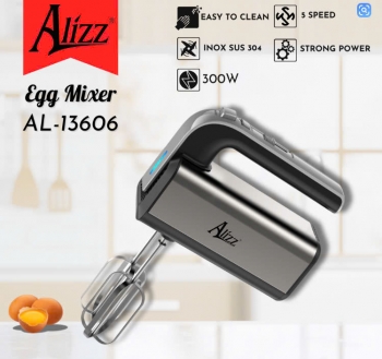 Máy Đánh Trứng Cầm Tay, Trộn Bột 2 Đầu 5 Chế Độ 300W 220V ALIZZ 