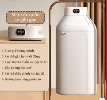 Máy Sấy Quần Áo Gấp Gọn Có Tia UV 60 Độ Khử Khuẩn Dài 1m8 