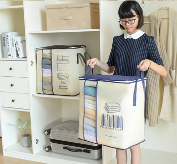 Túi vải đựng chăn mền có quai xách 45x50x30cm