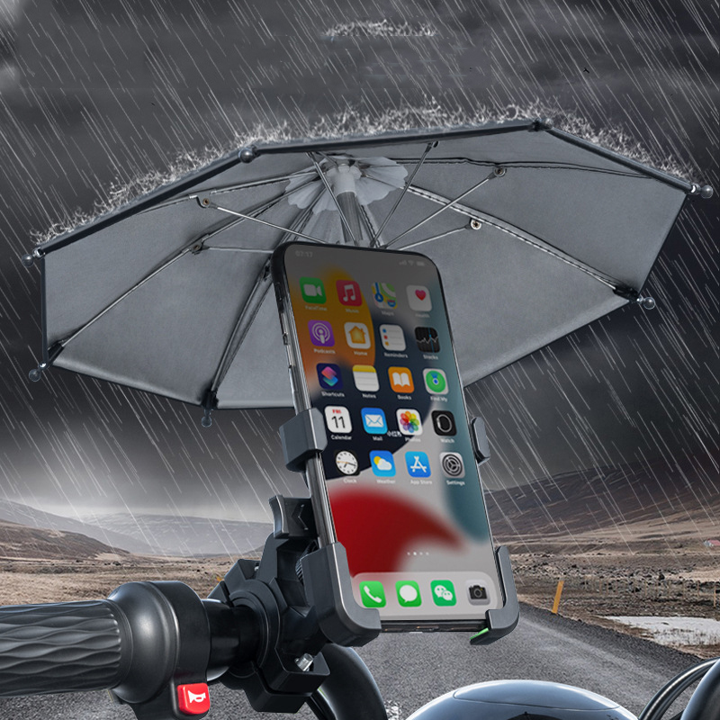 KẸP ĐIỆN THOẠI XE MÁY HT507 CÓ DÙ CHE MƯA