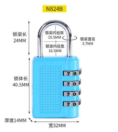 Ổ Khóa inox Mật Mã 4 Số