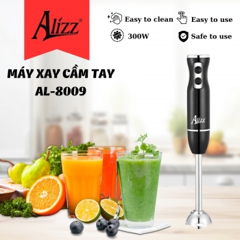 Máy Xay Sinh Tố Xay Thịt Cầm Tay Thân Đen 300W ALIZZ AL-8009