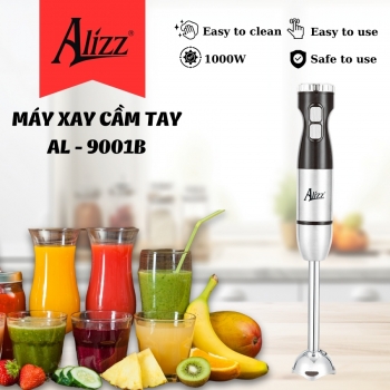 Máy Xay Sinh Tố Xay Thịt Cầm Tay Nút Bấm Vuông 1000W ALIZZ AL-9001B
