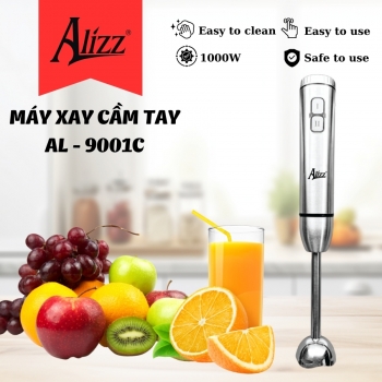 Máy Xay Sinh Tố Xay Thịt Cầm Tay Thân Inox 1000W ALIZZ AL-9001C