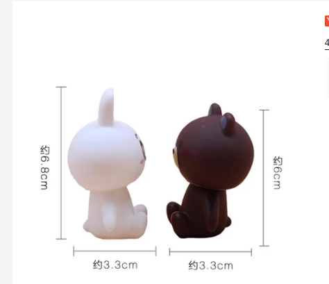 Gấu LINE nhỏ dễ thương trang trí