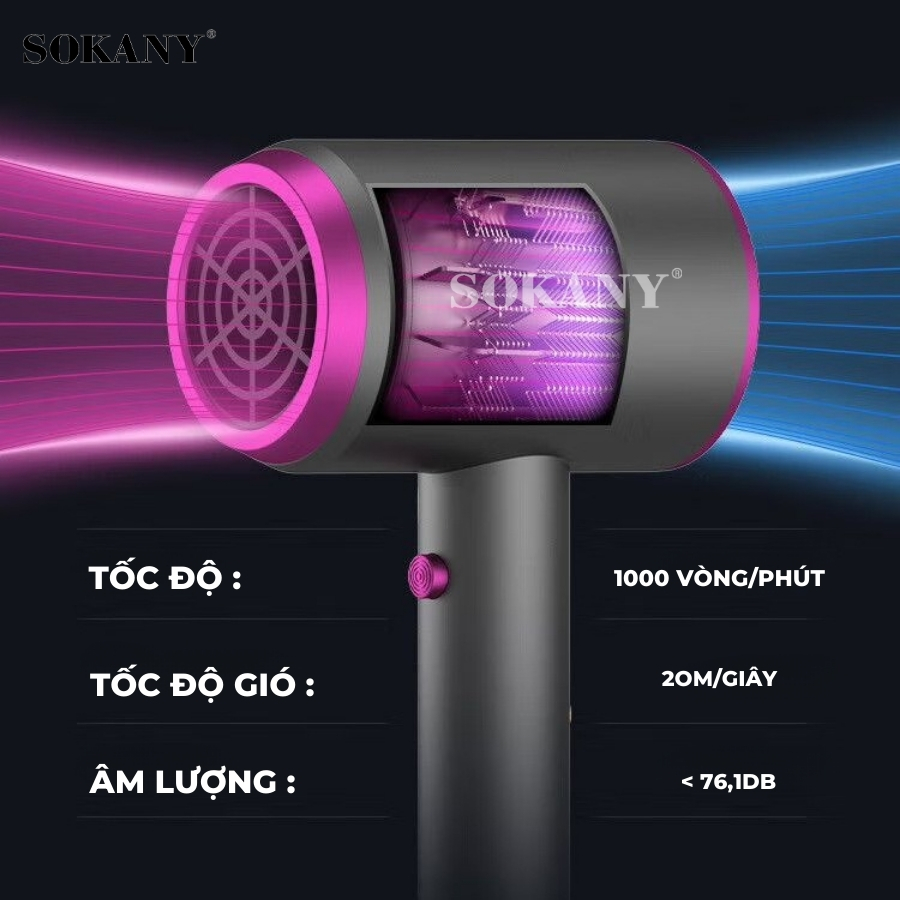 Máy Sấy Tóc 2 Chiều Nóng Lạnh 800W SOKANY SKN-14067
