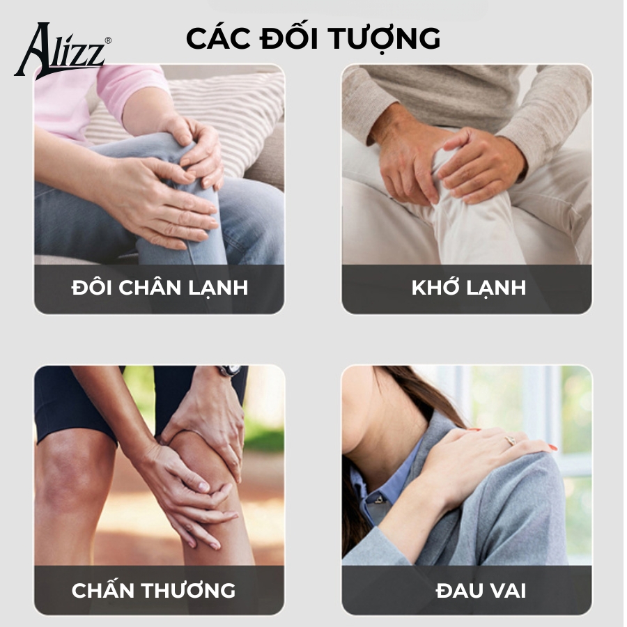 Máy massage đầu gối ALIZZ AL-14033 hỗ trợ giảm đau nhức