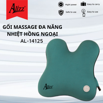 Gối Massage Đa Năng Nhiệt Hồng Ngoại ALIZZ AL-14125
