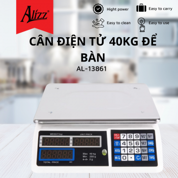 Cân Điện Tử Tính Tiền 40kg Để Bàn ALIZZ AL-13861