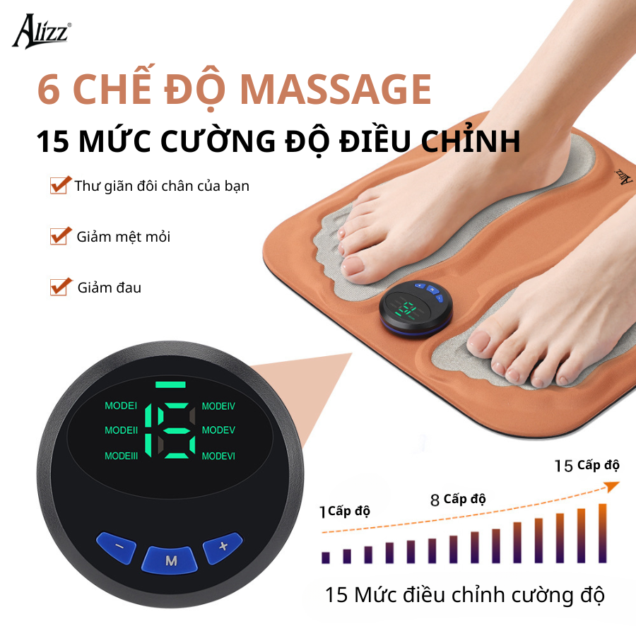 Thảm Massage Xung Điện ALIZZ AL-14044 Trị Liệu Bàn Chân Thông Minh