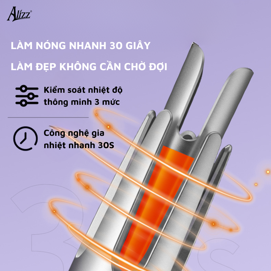 Máy Uốn Tóc Tự Động Không Dây Trục 32mm ALIZZ AL-14545