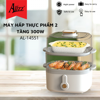 Máy hấp thực phẩm 2 tầng 300W ALIZZ AL-14551