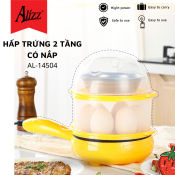 Hấp trứng 2 tầng có nắp ALIZZ AL-14504