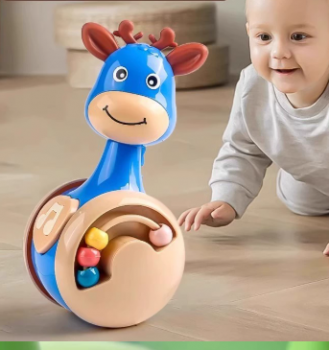 Đồ Chơi Lật Đật Hình Thú Có Bánh Xe & Chuông 