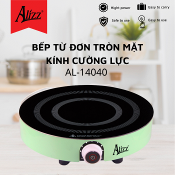 Bếp từ đơn tròn AL-14040 mặt kính cường lực phím cơ