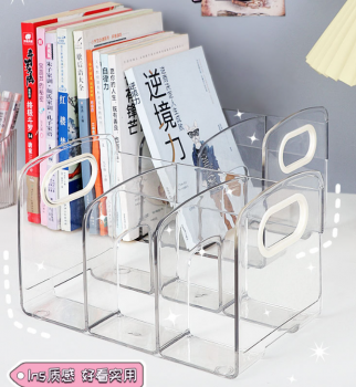 Giá Sách Để Bàn Trong Suốt 3 Ô 