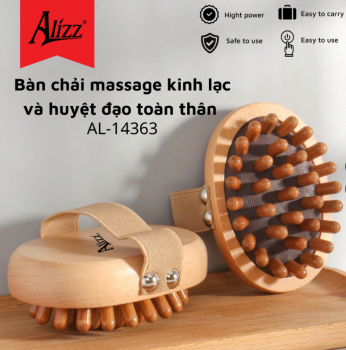 Bàn chải gỗ massage kinh lạc toàn thân ALIZZ AL-14363