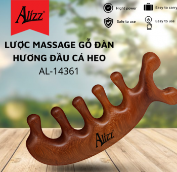 Lược massage AL-14361 gỗ đàn hương đầu cá heo